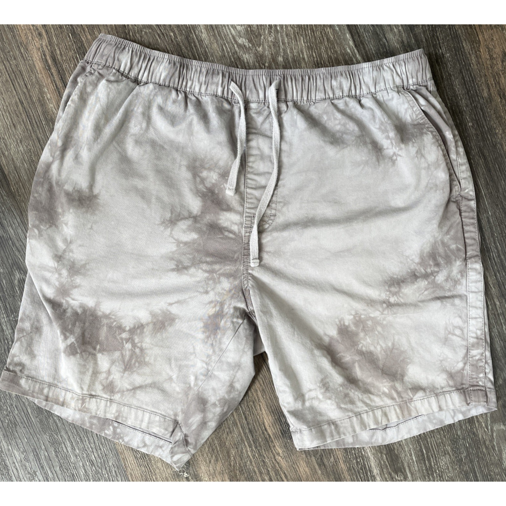 Katin Men's All Purpose 7" Shorts Sz XL Gray Tie-Dye Athleisure Coastal Surf